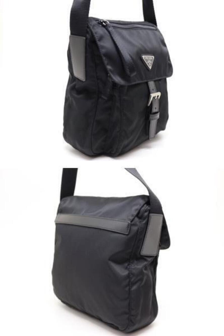 Prada shoulder bag Hobo calfskin Black